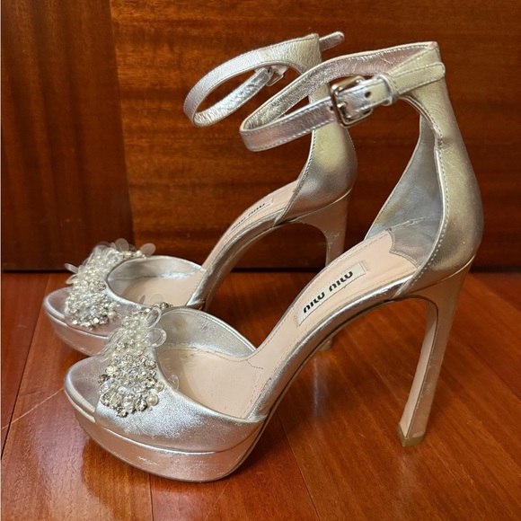 Miu Miu Crystal Embellished Heels - Picture 6 of 8
